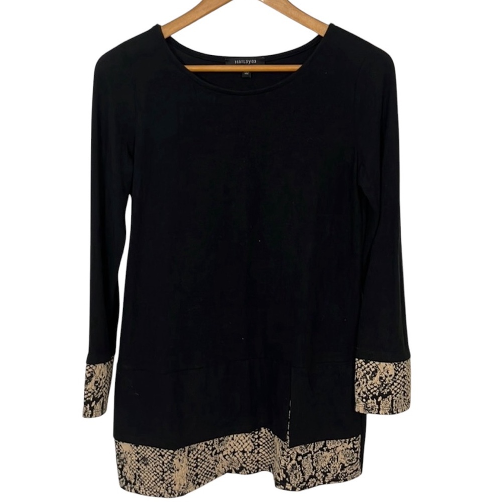 D1- Hailey 23 medium womens long sleeve black sweater size M